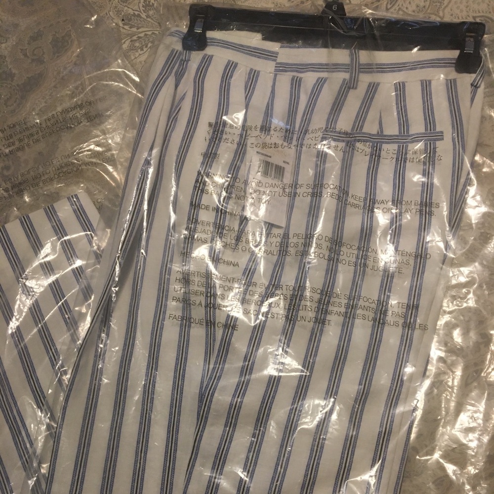 Michael Kors 100% Linen wide leg pants